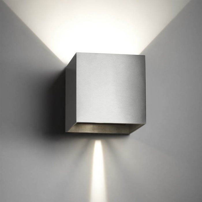 Cube Würfel LED Wand Leuchte Lampe mit Bewegungsmelder Up Down außen/innen IP65 