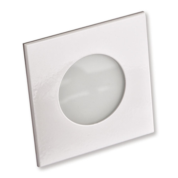 LED Wandeinbaustrahler LARA 1W 930 quadratisch weiß für Schalterdosen