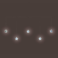 Advent LED Sternen-Kette verspiegelt 1,6W 1,2m wei&szlig;