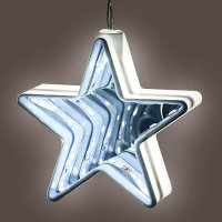 Advent LED Sternen-Kette verspiegelt 1,6W 1,2m weiß