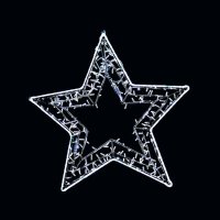 QuickFix LED Motiv "Libra Star" 85cm 25W weiß Mast-/Wandmontage