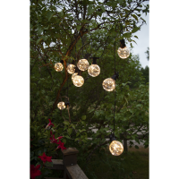 LED Party-Lichterkette "Drops" mit Haken 4,5m Warmweiß