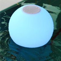Akku Soundkugel 9W Weiß+RGB inkl. Ladegerät und Fernbedienung schwimmfähig IP66