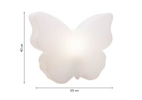 Shining Butterfly 40 Weiß inklusive LED...