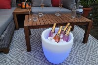 Shining Curvy Cooler Outdoor Weinkühler Flaschenkühler mit LED Beleuchtung