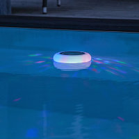 LED Solar-Schwimmlicht + Poolbeleuchtung "Pool-Light" RGB+Warmweiß  inkl. Akku + Sensor