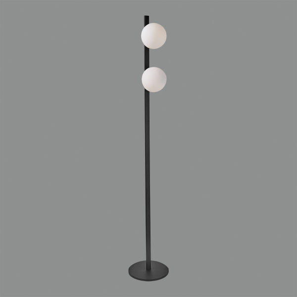 LED Stehleuchte "Kin" mit Schalter 2x5W 830 (Warmweiß) Schwarz