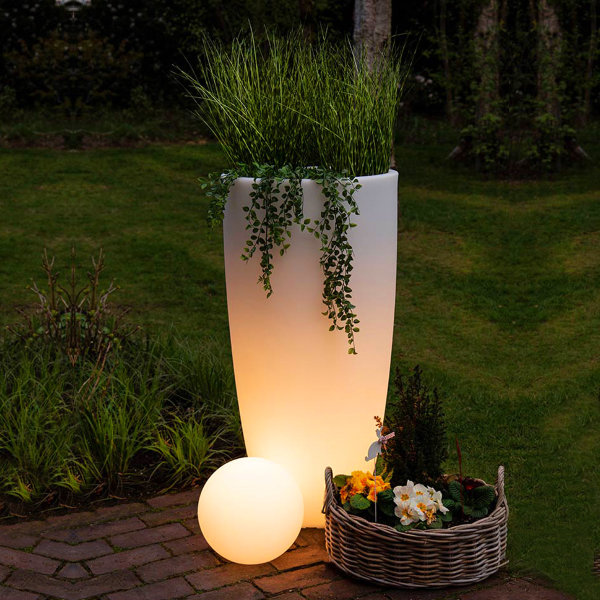 Blumenkübel beleuchtet "Shining Curvy Pot" Gartenleuchte Terrassenleuchte Outdoorleuchte