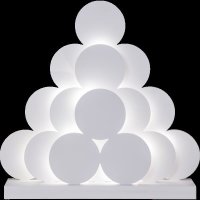 LED Holzleuchte "Snowball" Weiß 40cm 840 (Weiß)