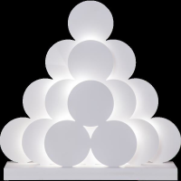 LED Holzleuchte "Snowball" Weiß 40cm 840...