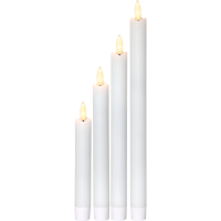 LED Kerzen "Flamme" Weiß 4er Set inkl....