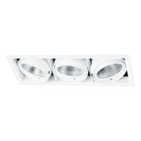 LED Downlight Einbaustrahler Shopstrahler "Dorox" 3x27W 3-flammig kardanisch schwenkbar eckig