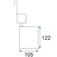 LED Strahler Shopstrahler "Unit R" 37W für Rasterdecken inkl. 3m Zuleitung