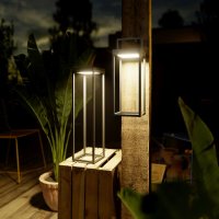 SIGOR Indoor + Outdoor LED Akku- und Solarleuchte "Numove" aufladbar durch Sonnenlicht oder Easy-Connect-Anschluss