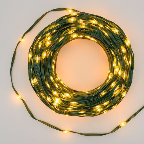 LED Lichterkette "Lichttropfen" 360° 15W Traditional Kabel grün inkl. Anschlußkabel + Trafo