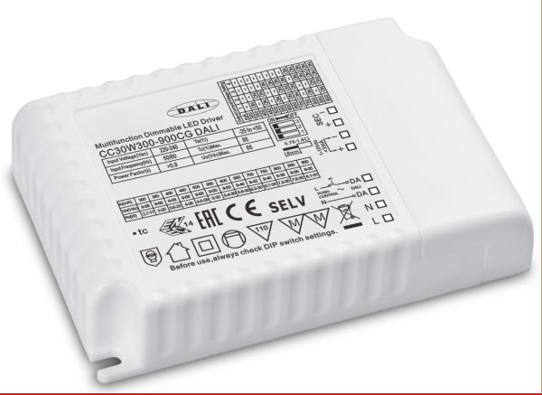 LED-Treiber Multi Current DALI 2 max. 30W 300-900mA dimmbar