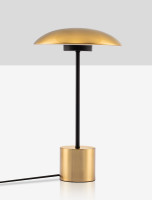 LED Tischleuchte "LASH" 5W 830 (Warmweiß) Gold + Schwarz